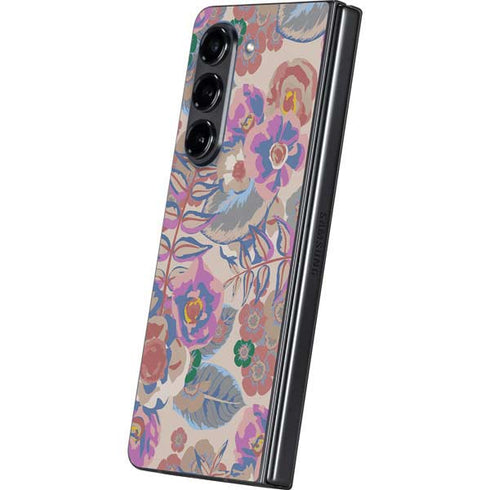 Warm Taupe Floral Galaxy Z Fold5 5G Skin